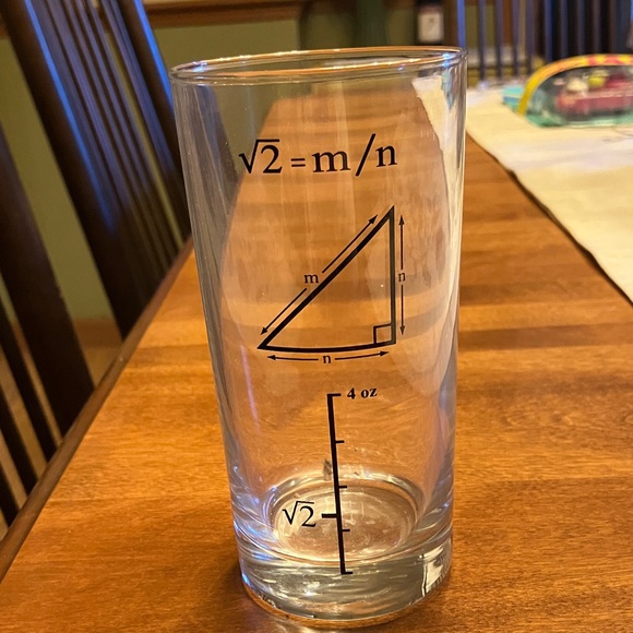 Set of 4 math calculus physics STEM themed 6” tall beverage glasses - Picture 4 of 7